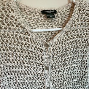 Eddie Bauer crochet cardigan
